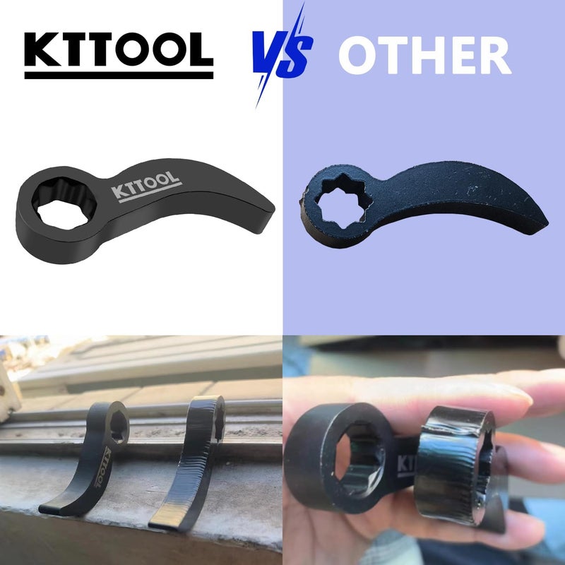 KTTOOL Store Pry Bar Wrench Adaptor Head, Crowbar Adapter Head Tool, Half Shaft Removal Car Repairing Tools 3/8" Drive - Image 5
